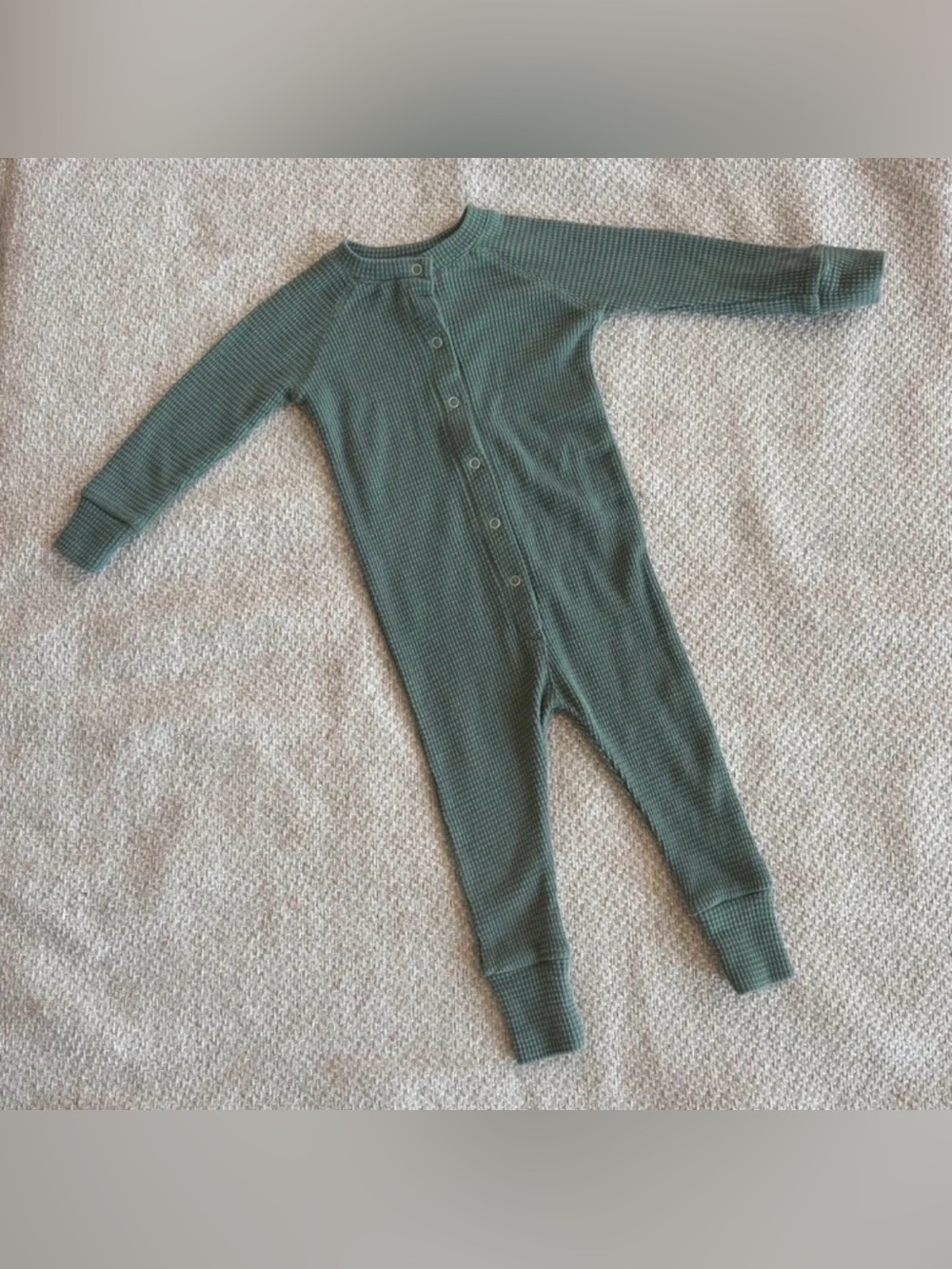 Rylee cru waffleknit romper 6/12m